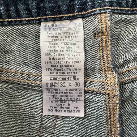 Carhartt Flame Resistant Jeans Traditional Fit 32 x 29 - Picture 8 of 10